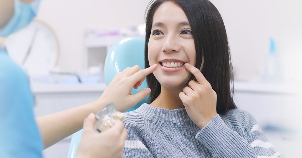 woman at the dentist