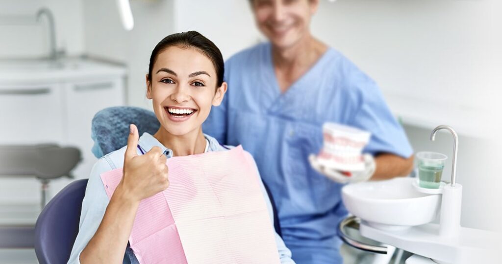 woman at the dentist