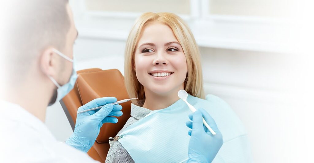 woman at the dentist