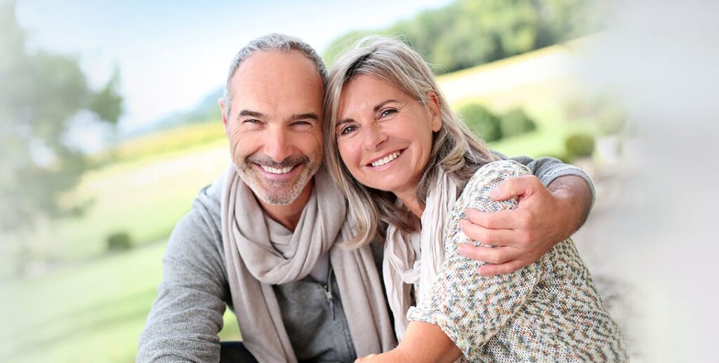 couple smiling