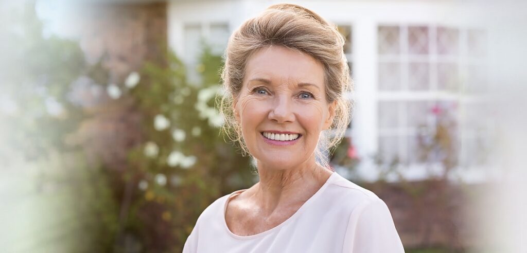 older woman smiling